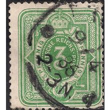 GERMANY, EMPIRE, Reichspost definitive, green 1880, 3 Pfennig