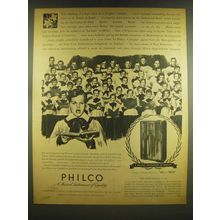 1936 Philco 116X Radio Ad - The chanting of a boys' choir in English Cathedral