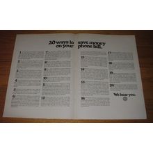 1974 Bell System Phones Ad - 20 ways to save money on your phone bill