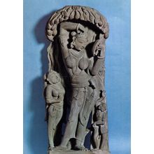 Woman At Her Toilet Wood Carving Hindu Statue Khajuraho Postcard