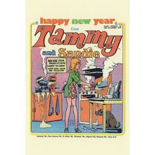 Learn To Cook Happy New Year 1974 Tammy Girls Comic Book Postcard