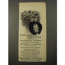 1954 Waldorf Astoria Hotel Ad - Starlight Roof Freddy Martin