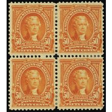 310, Mint OG HR 50¢ VERY RARE Block of Four With PFC Cert CV $1900 - Stuart Katz