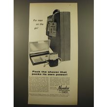 1961 Norelco Sportsman Shaver Advertisement - For men on the go!
