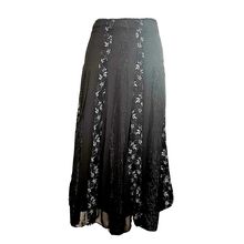 Per Una Collecione M&S Black Silver Panels Lace Skirt Size 8 R UK
