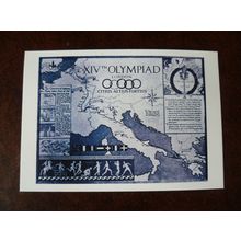 1948 XIV Olympic Games London Society of Olympic Collectors postcard No 6 art