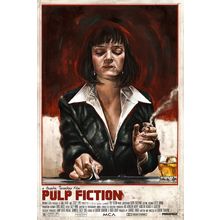 Pulp Fiction Poster Canvas Movie Film Print A0 A1 A2 A3 A4 A5 A6 Art Wall Decora