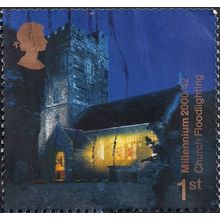 GB, Floodlit Church, blue 2000, First