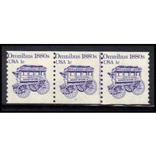 1897 1c Omnibus Barely Clears MNH Dry Gum PNC 2/3 PA2235