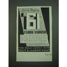 1938 Pratt & Lambert 61 Floor Varnish Ad