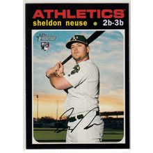 2020 Heritage High Number baseball card 539 Sheldon Neuse - Oakland Athletics RC