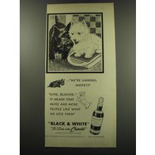 1949 Black & White Scotch Ad - We're Gaining, Whitey
