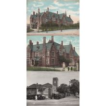 Wigan Lancashire Grammar School Pupils Clock 3x Old Postcard s