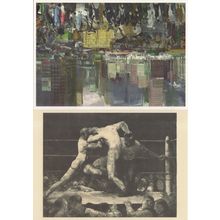 George Bellows A Stag At Sharkeys Royal Academy Boxing 2x Painting Postcard s