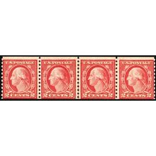 492, Mint NH 2¢ Coil Line Strip of Four CV $153 _**_ Stuart Katz