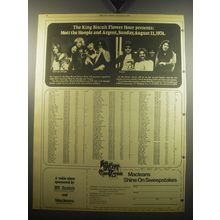 1974 The King Biscuit Flower Hour Advertisement - Mott the Hoople and Argent