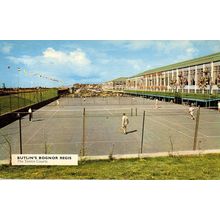 Butlins Bognor Regis Tennis Courts 1970s Holiday Camp Rare Postcard