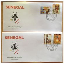 Sénégal 2007/2010 FDC 1er jour FESTIVAL MONDIAL DES ARTS NEGRES ART 4 val.
