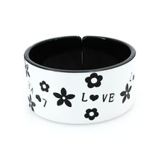 Overlayer Love Bangle - Acrylic - White Color - BR-OB00153WHT
