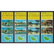 St. Vincent Gren Prune Island Snorkel Diving Pairs Both Labels 1976 MNH