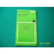 East London- Sheet TQ 48/58 Ordnance Survey map Folded Map (1971)