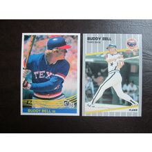 Two (2) Buddy Bell Baseball Cards - See Pictures and Description Below
