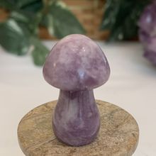 MINI Purple Amethyst Crystal Carved Mushroom Figurine Polished Carving 1 1/2"