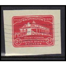 Used U525 2c Mount Vernon Very Fine Cut Square Z2878