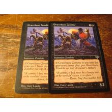 Magic The Gathering, MTG, 2-Cards, 1996, GRAVEBANE ZOMBIE, ex