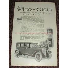 1925 Willys-Knight Sedan Ad, No Vibration at any Speed!