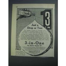 1926 3-in-One Oil Ad - Just a Drop or Two