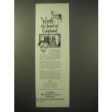 1929 London and North Eastern Railway Ad - York