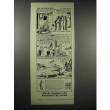 1939 Kellogg's All-Bran Cereal Ad - Cartoon Paul Webb