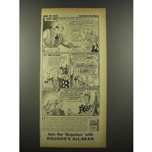 1939 Kellogg's All-Bran Cereal Ad - Raeburn Van Buren