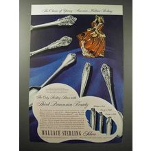 1950 Wallace Silverware Ad - Grand Baroque +
