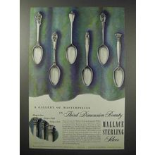 1950 Wallace Silverware Ad - Grand Colonial +