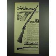 1952 Savage Model 29 Rifle Ad - Short Slide Action