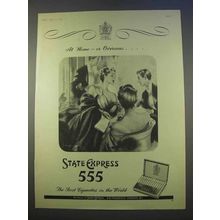 1955 State Express 555 Cigarettes Ad - Home or Overseas