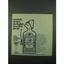 1969 Gordon's Gin Ad - English Keep Their Gin Up