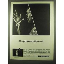 1974 Shure Unidyne or Unisphere Microphones Ad - Matter