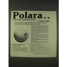 1977 Polara Golf Ball Ad - For That Straight Shot