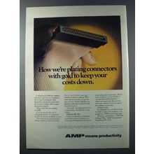 1981 AMP Gold Connectors Ad - How We're Plating