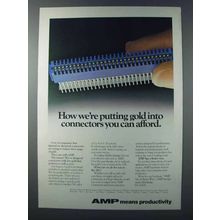 1981 AMP Accu-Plate Gold Connectors Ad - You Can Afford