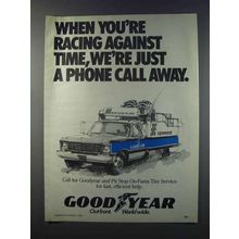 1981 Goodyear Pit Stop On-Farm Tire Service Ad - Phone