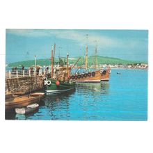 THE HARBOUR, LARGS, Ayrshire Used vintage postcard 1974 postmark =