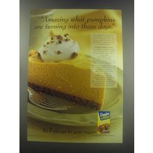 1997 Domino Cofectioners Sugar Ad - recipe for No-Bake Pumpkin Cream Pie