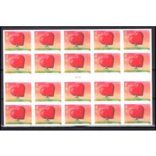 4270a 42c Heart Very Fine MNH Pane/20 P# V1111 L01073