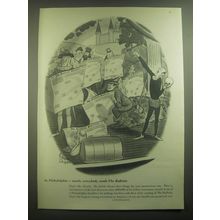 1945 The Bulletin Philadelphia Ad - art by Richard Decker - Everybody Reads