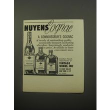 1950 Nuyens Cognac Advertisement - A Connoisseur's Cognac