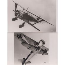 Henschel HS 123 Aircraft WW2 Plane 2x Vintage Plain Back Postcard Old Photo s